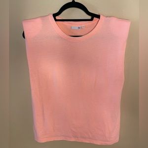 Shoulder Padded Coral Top